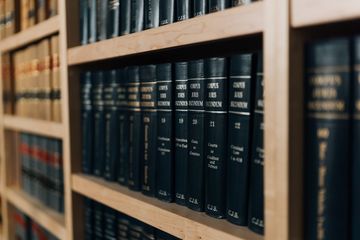 Stack of bound Virginia statute and case-law reference books