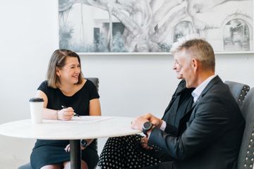 The consultation room at PLDR Law in Lynchburg